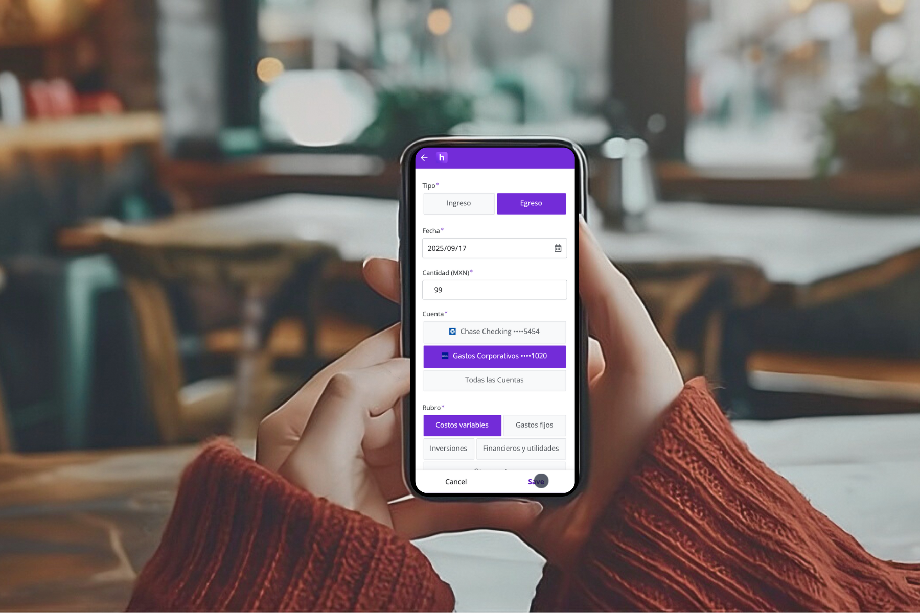 Guarda y sincroniza tu chequera